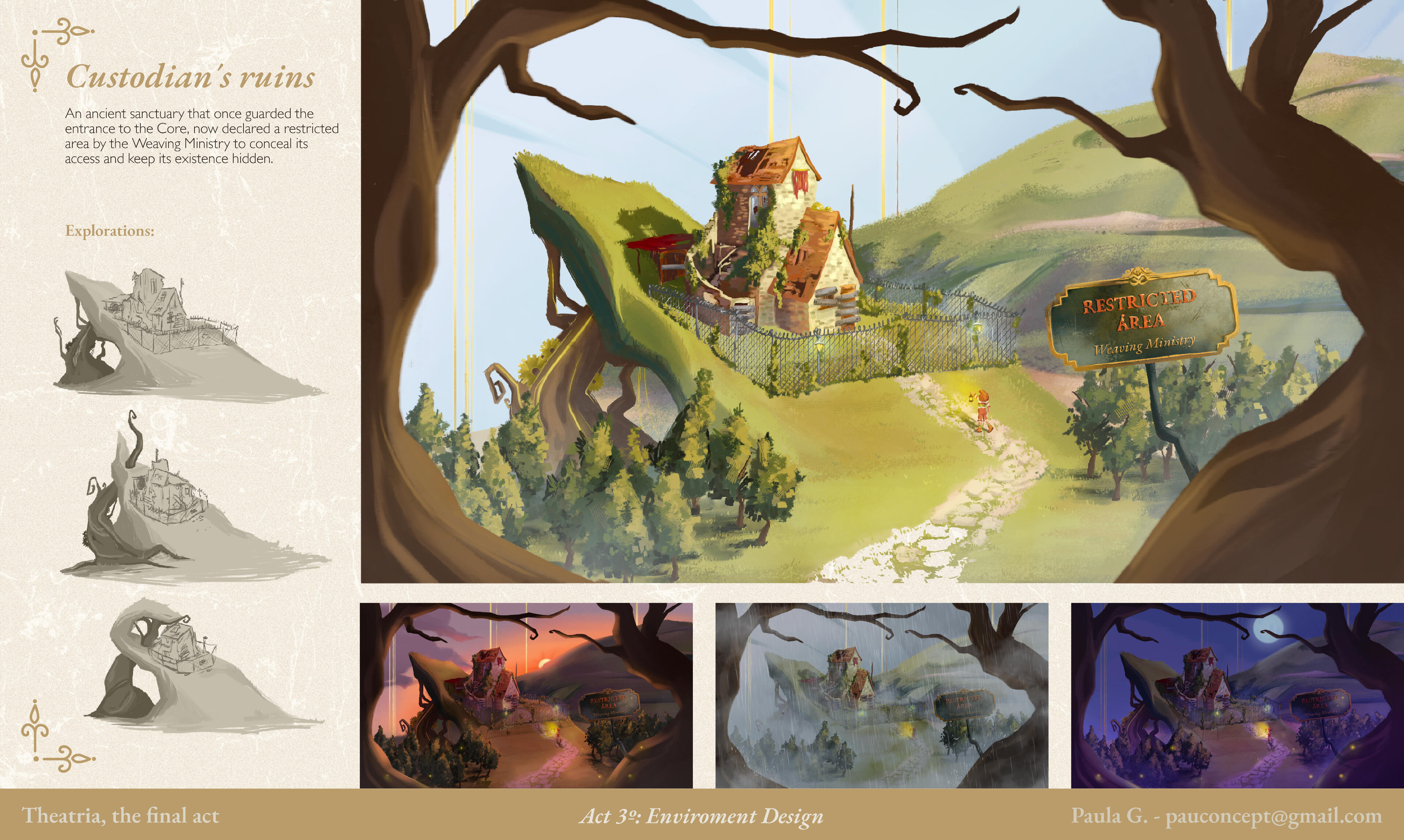 Custodians ruins. Enviroment design